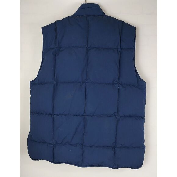 Vintage ST. JOHNS BAY MEN'S EXTRA XL 80% DOWN INSULATED BLUE PUFFER VEST - Picture 4 of 9